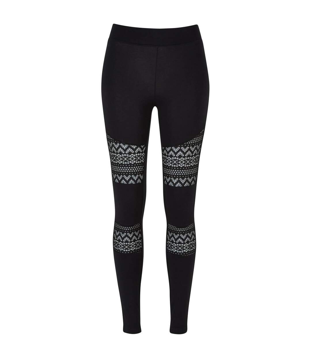 Legging Motif/style Crochet Femme Noir Urban Classics-1