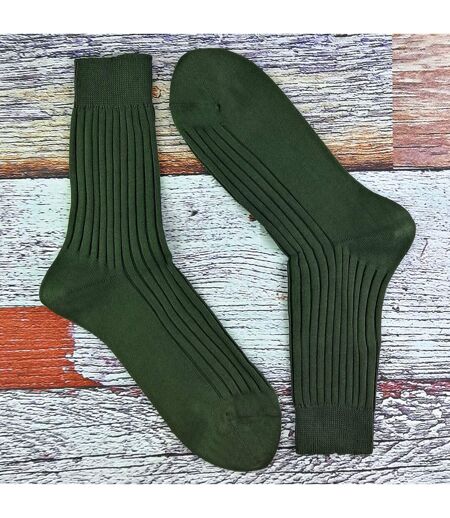 2 Pack Mens 100% Cotton Hiking Boot Socks