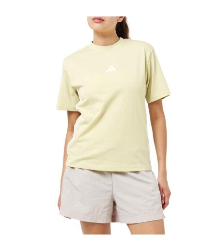 T-shirt Motif/style 3 Rayures Essentials Femme Jaune Pâle Adidas