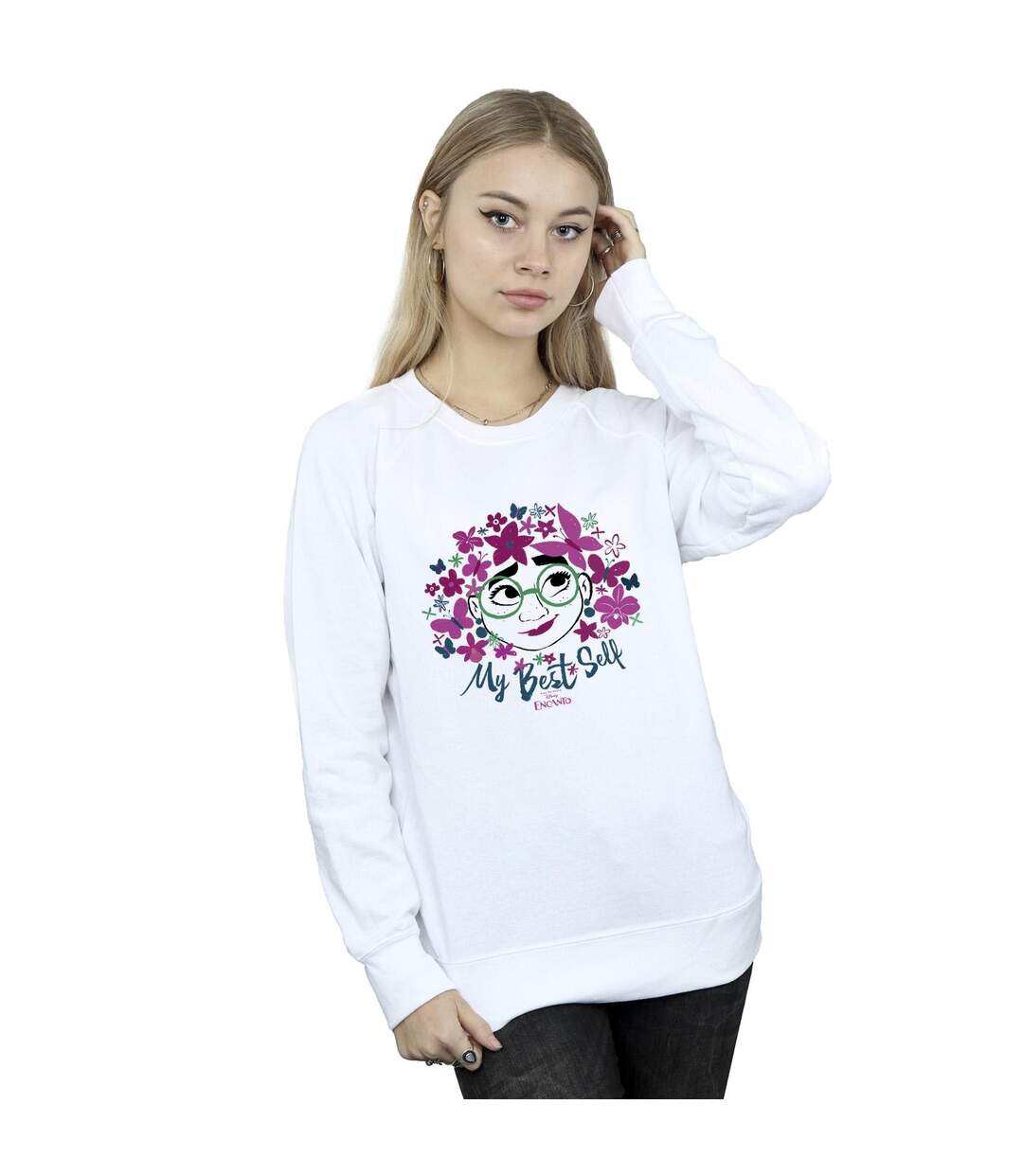 Disney - Sweat ENCANTO MY BEST SELF - Femme (Blanc) - UTBI16800-2