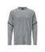 T-shirt Manches Longues Customised Homme Gris Argenté Mascot-1