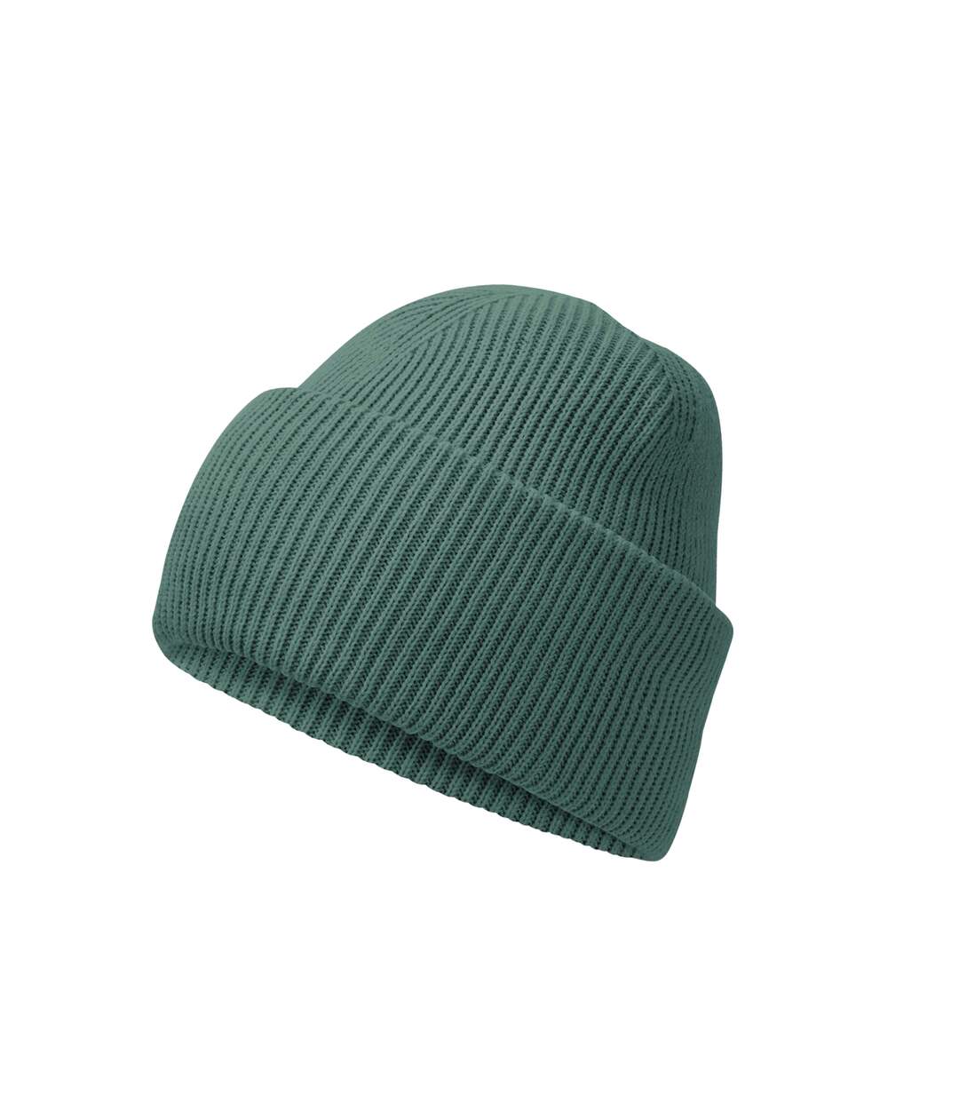 Unisex adult classic deep cuffed beanie marine green Beechfield-3