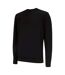 Umbro Mens Pro Stacked Logo Fleece Pullover (Black/White) - UTUO110