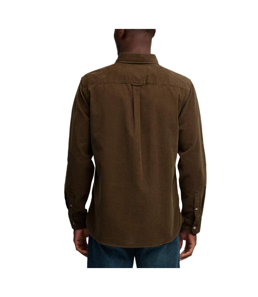 Chemise marron homme superdry classic-2