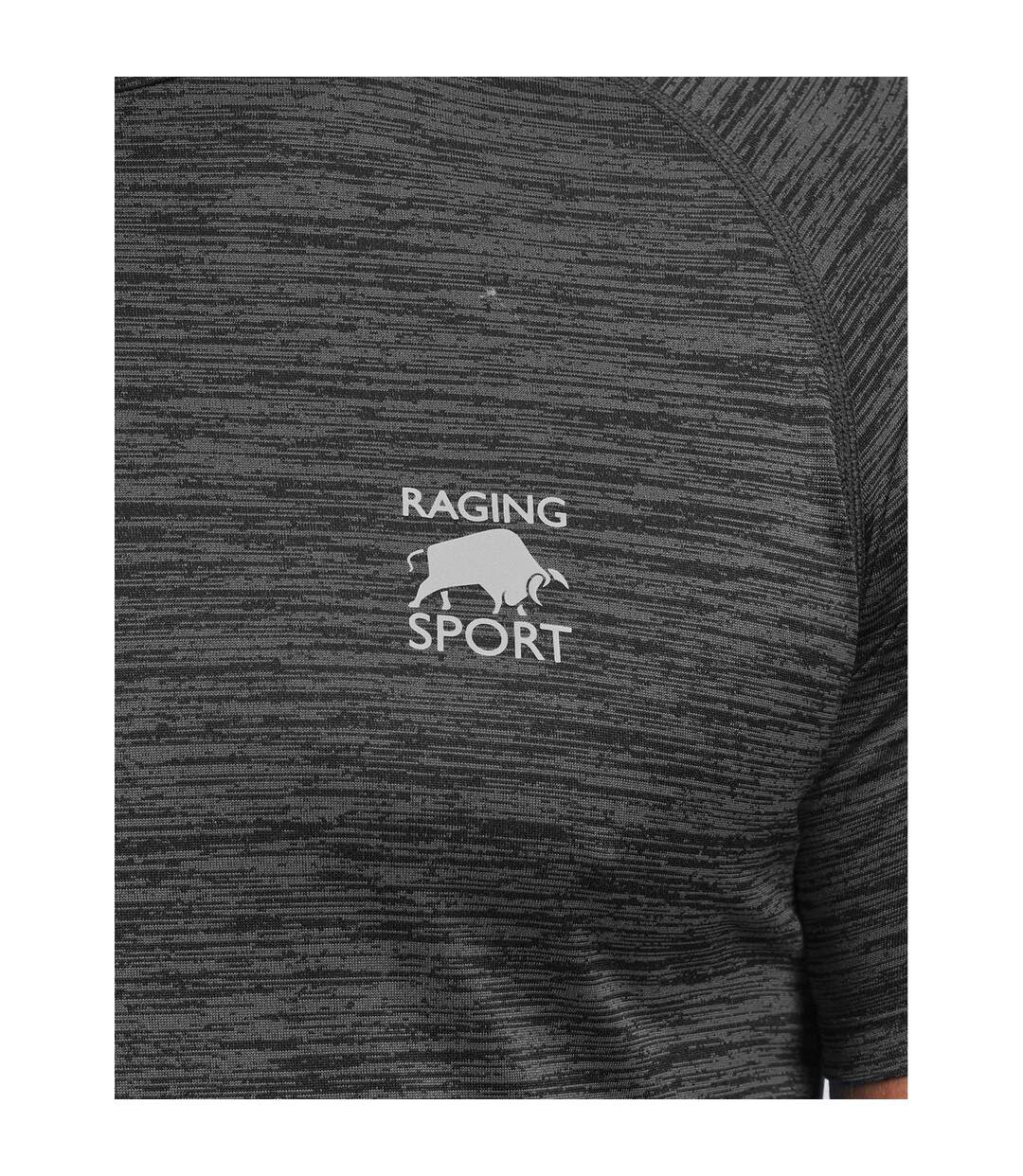 T-shirt performance homme gris foncé chiné Raging Bull-3