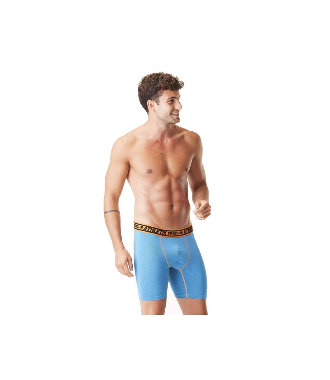 Lot de 4 Boxers longs homme chiné Aktiv Sport Freegun-3