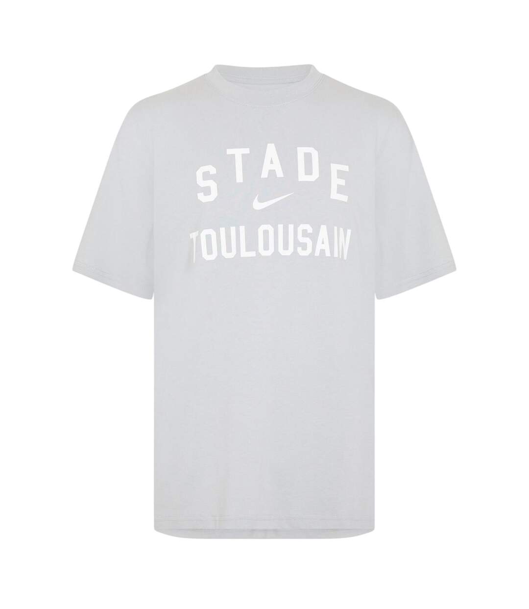 Mens Stade Logo T-shirt Wolf Grey White Nike-1