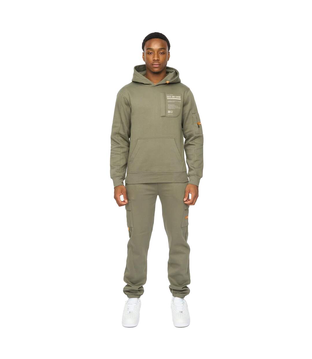 Mens Adamsberg Hoodie Dark Olive Duck And Cover-4