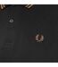 Polo Manches Longues Motif Col À Double Rayure Homme Noir Beige Gris Fred Perry-2