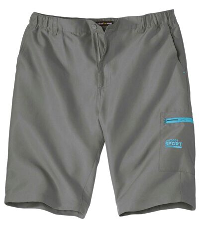 Men's Microfibre Cargo Shorts - Grey