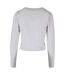 Womens/ladies long-sleeved crop top white Build Your Brand