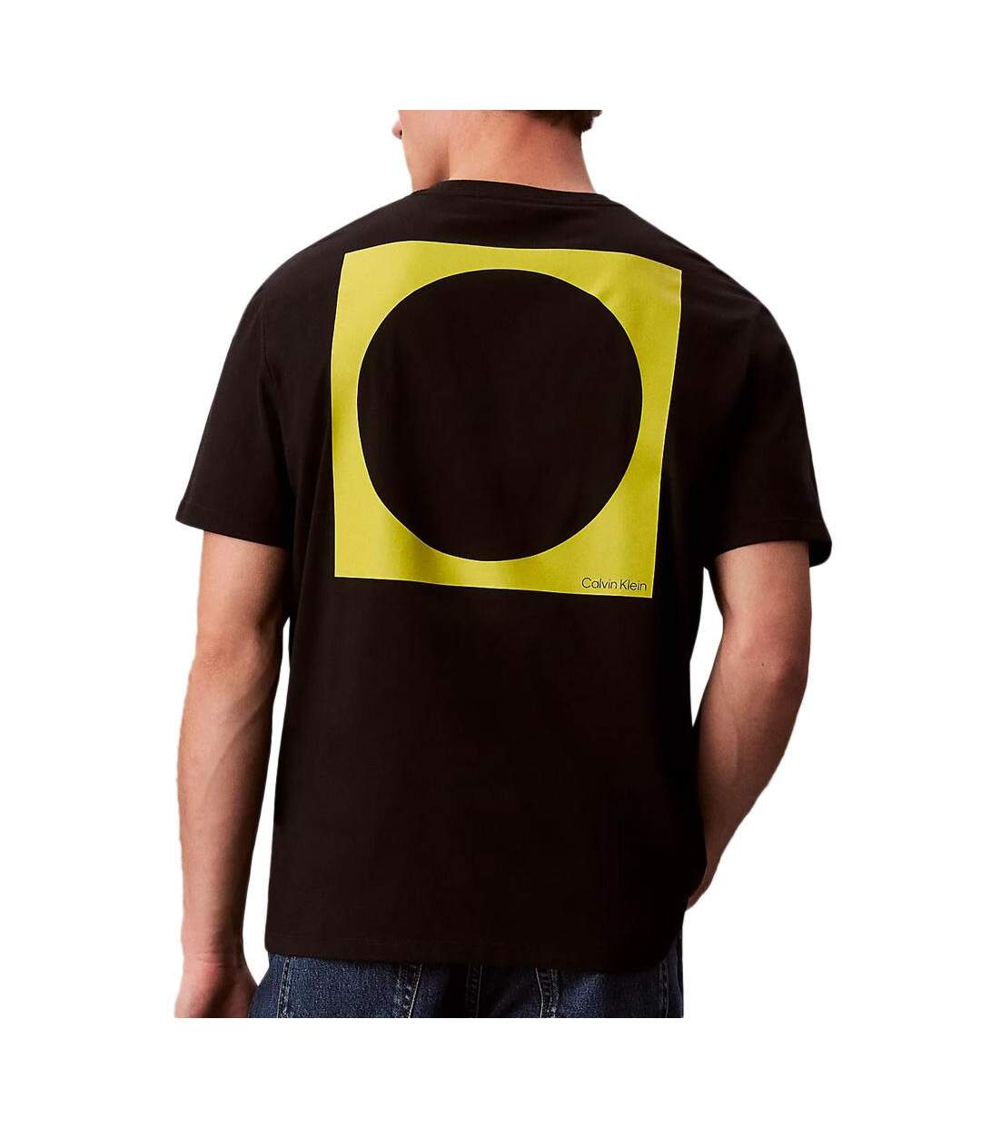 T-Shirt noir/jaune homme calvin klein jeans lv04rd810g-2