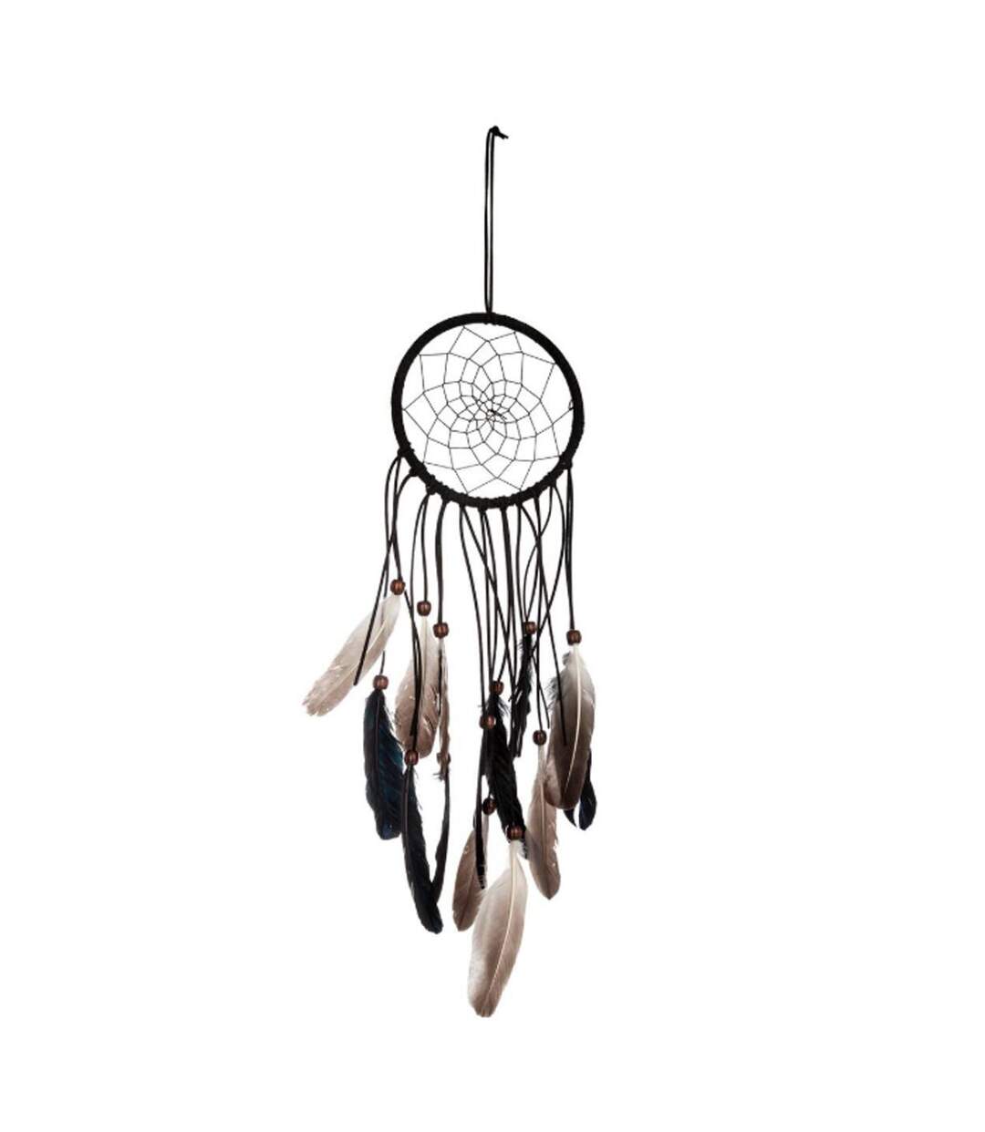 Attrape-Rêves Ethnique Plumes 55cm Noir-1