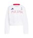 Womens/ladies Poland Drop Shoulder Boxy Sweatshirt White Adidas-2