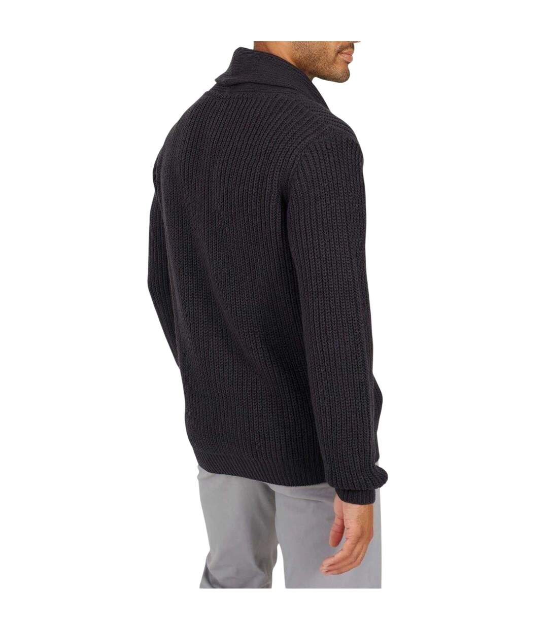 Mens Button Cardigan Midnight Navy Brave Soul-3