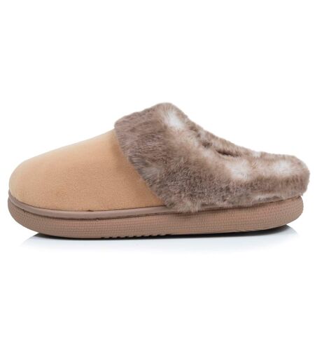 Isotoner Chaussons Mules femme microvelours semelle bloup extra confort