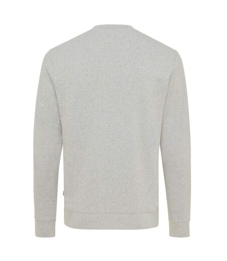 Unisex adult denali recycled cotton undyed sweatshirt heather grey Iqoniq
