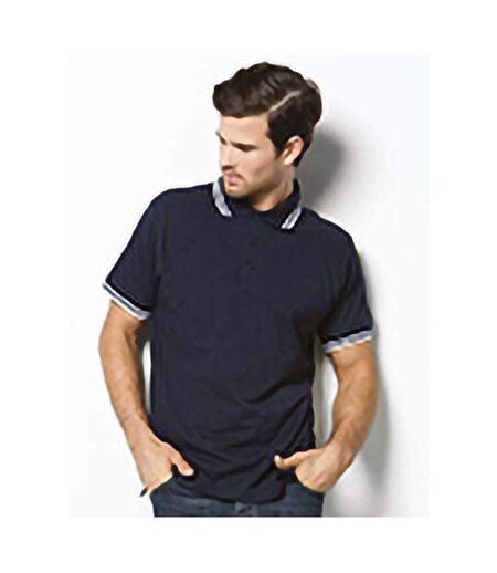 Polo homme bleu marine/blanc Asquith & Fox