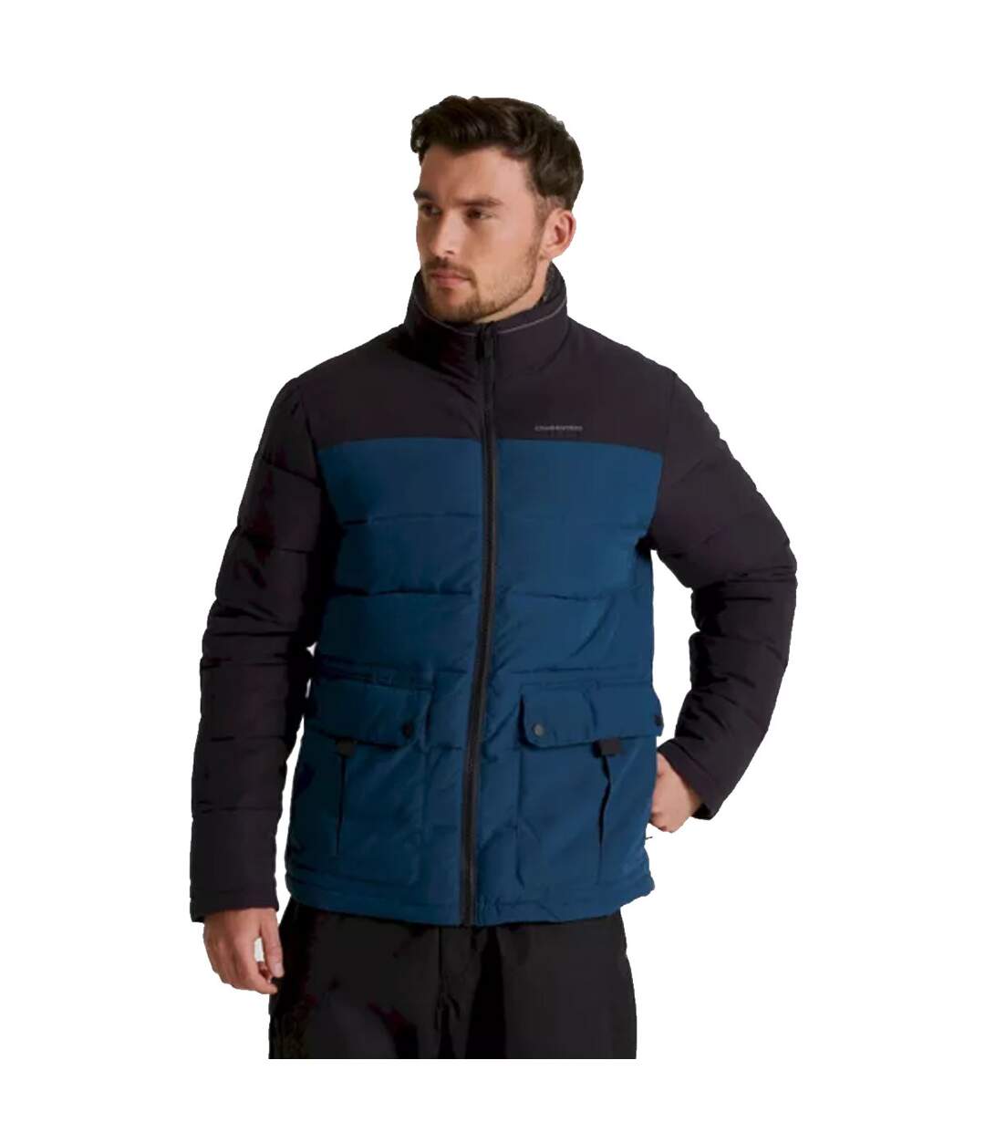 Mens trillick insulated padded jacket dark navy/loch blue Craghoppers