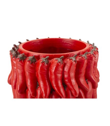 Vase Déco Piments Chili 34cm Rouge
