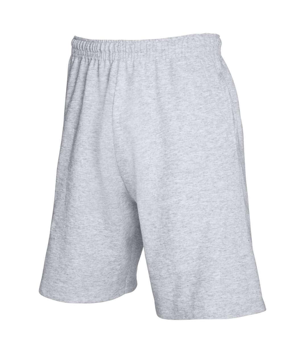 Fruit Of The Loom Mens Lightweight Casual Fleece Shorts (240 GSM) (Heather Grey)