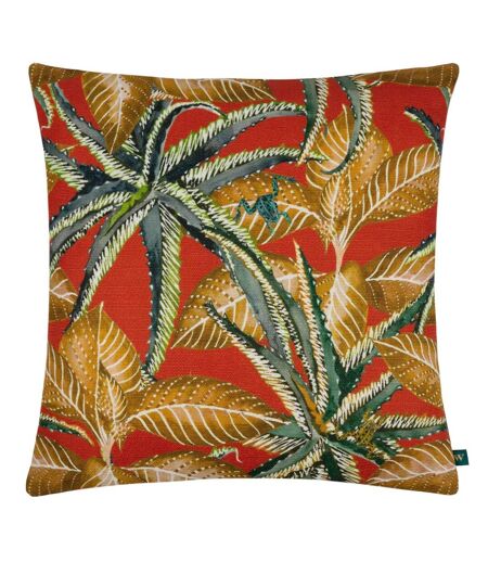 Ebon wilds jahi printed cushion cover 43cm x 43cm tangerine Wylder