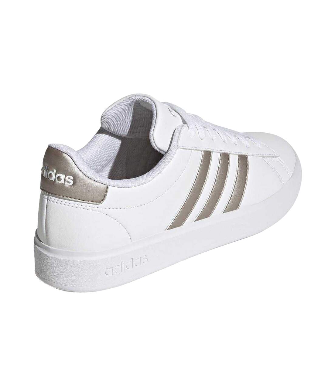 Baskets Grand Court Femme Blanc Gris Adidas-2