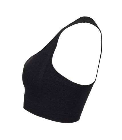 Skinni Fit Womens/Ladies Workout Crop Top (Black) - UTPC6386