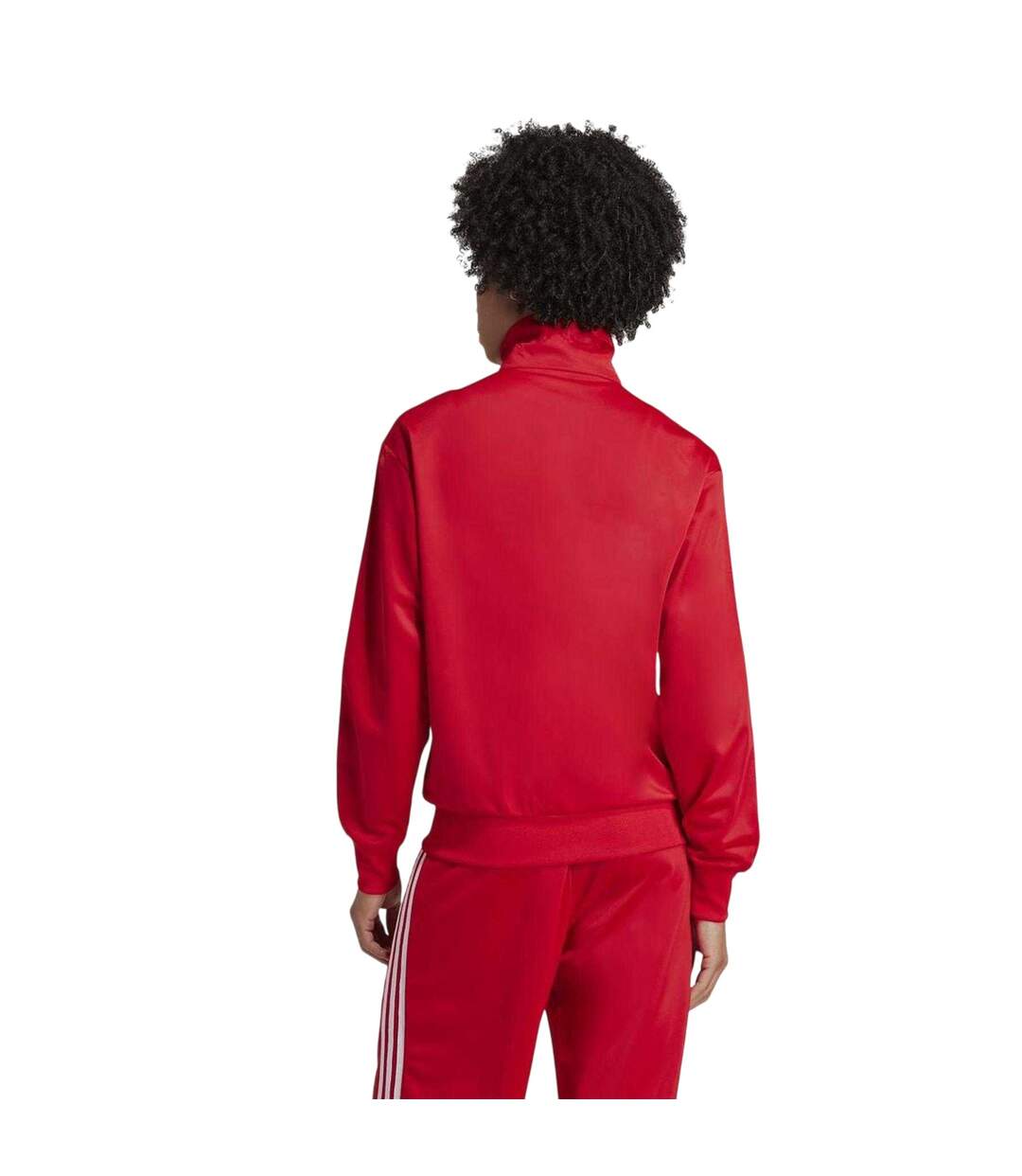 Womens/ladies Firebird 3 Stripes Track Top Red Adidas-3