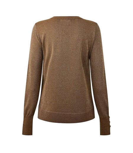 Pull Motif/style Scintillant Femme Jaune Or Scintillant Biba