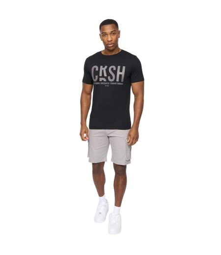 Mens solari t-shirt black Crosshatch