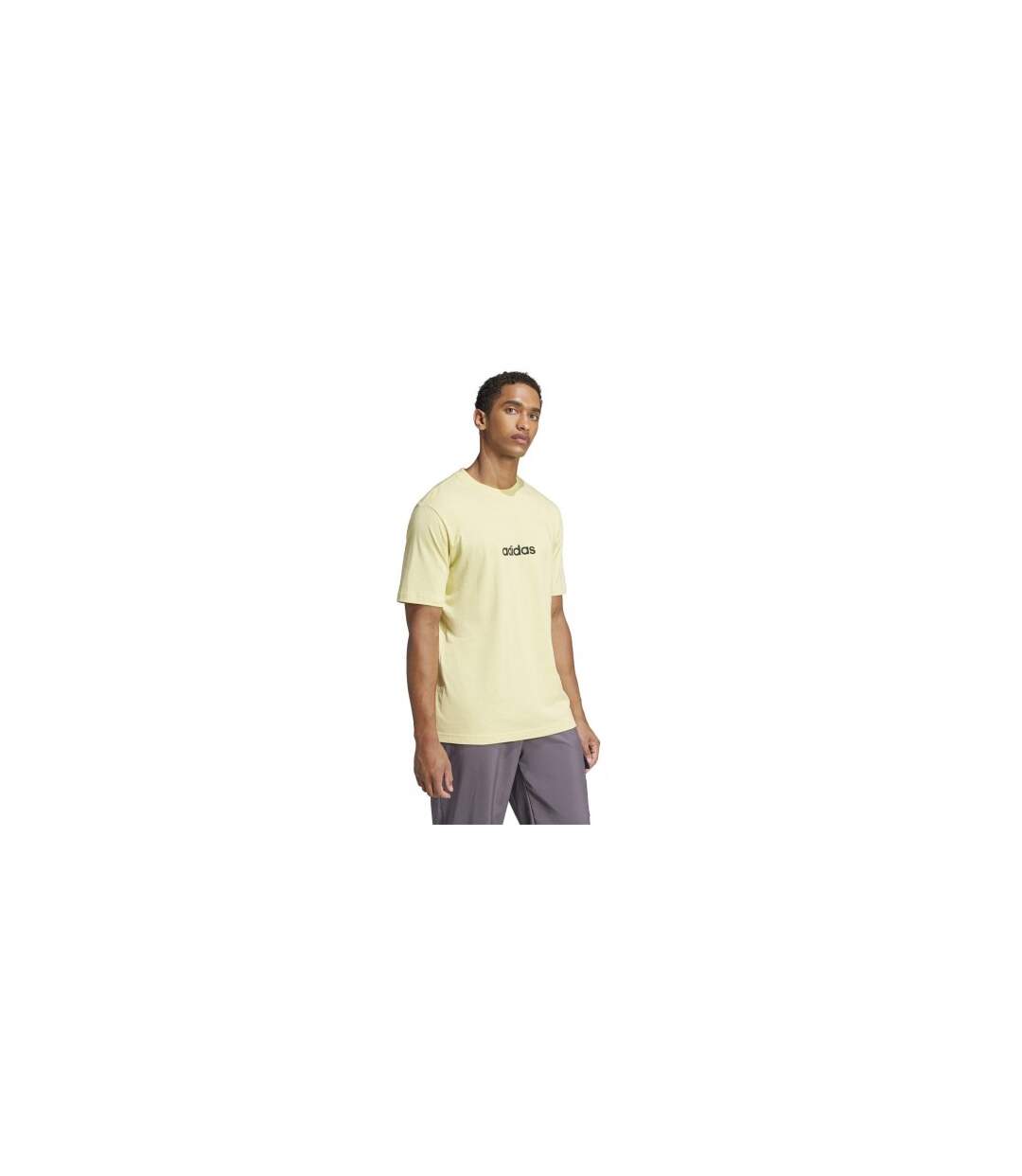 T-shirt Motif/style Logo Homme Jaune Adidas-1