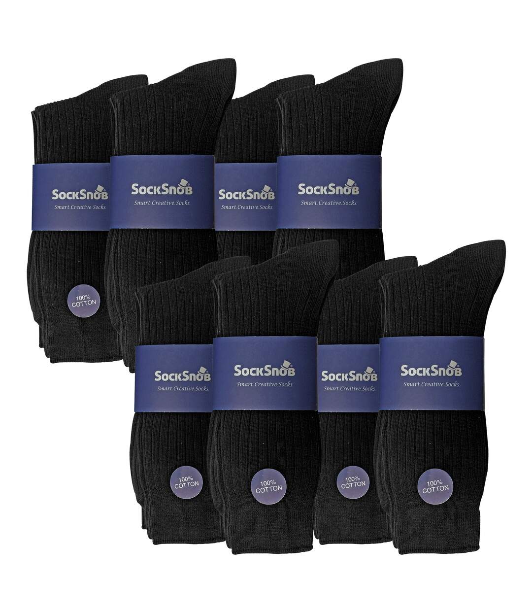 24 Pairs Multipack Mens Ultimate Comfort 100% Cotton Socks-2