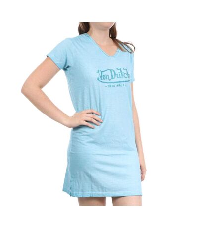 Robe t-shirt Turquoise Femme Von Dutch Alog - XS