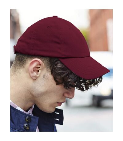 Beechfield Unisex Authentic 6 Panel Baseball Cap (Pack of 2) (Burgundy) - UTBC4234
