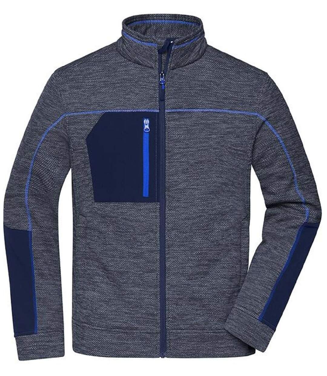 Veste de travail polaire workwear - Homme - JN1818 - bleu marine mélange roi