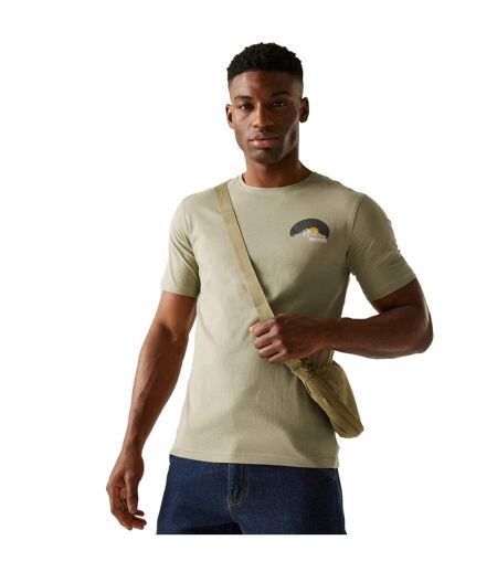 T-shirt Motif/style Coucher De Soleil Cline Homme Sable Doré Regatta