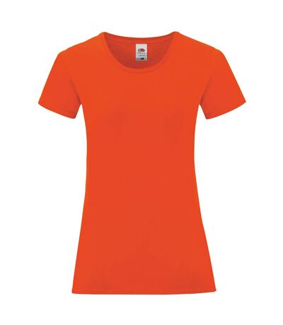 Fruit Of The Loom Womens/Ladies Iconic T-Shirt (Flame Red)