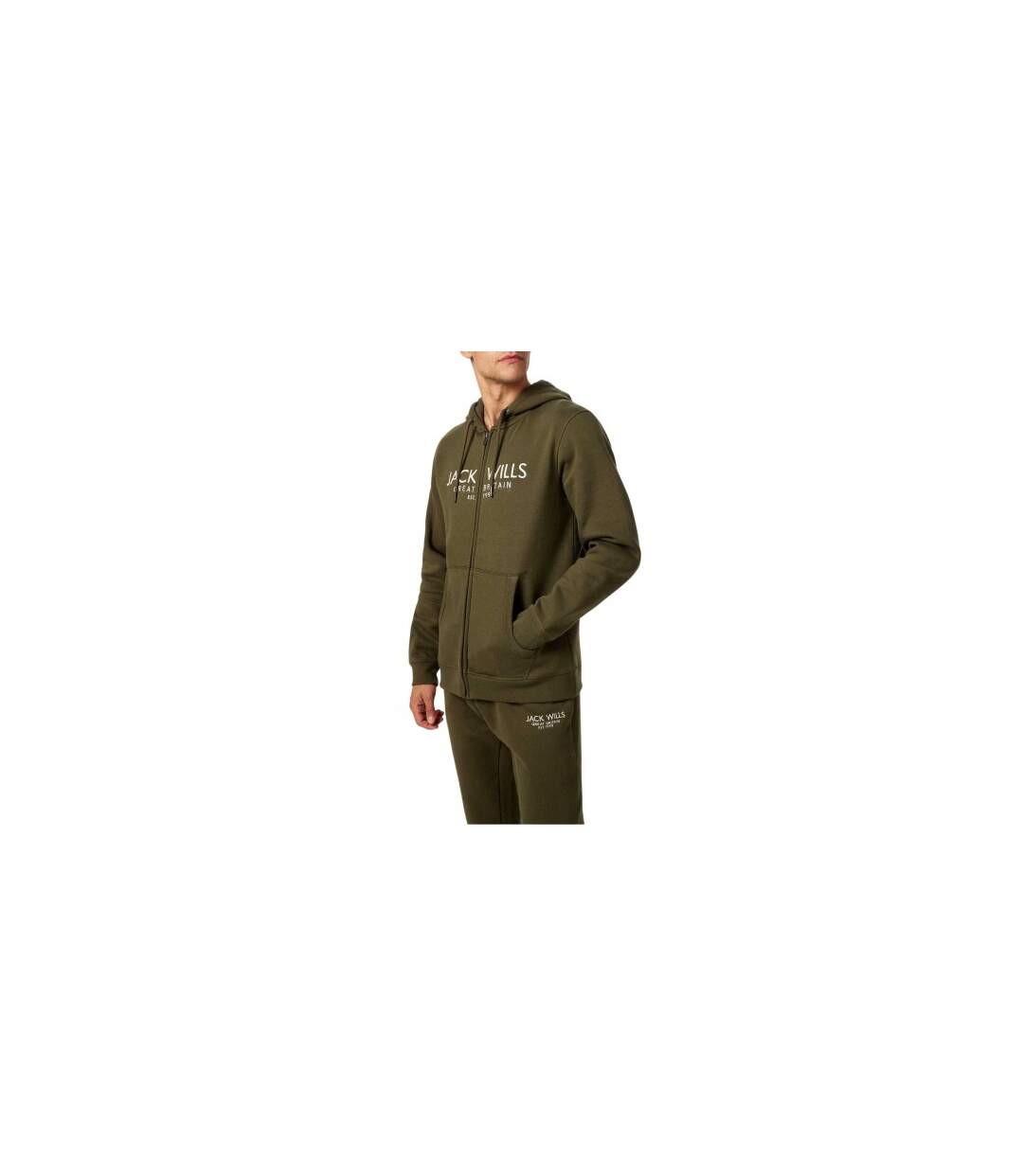 Mens Pinebrook Graphic Full Zip Hoodie Leaf Jack Wills-1