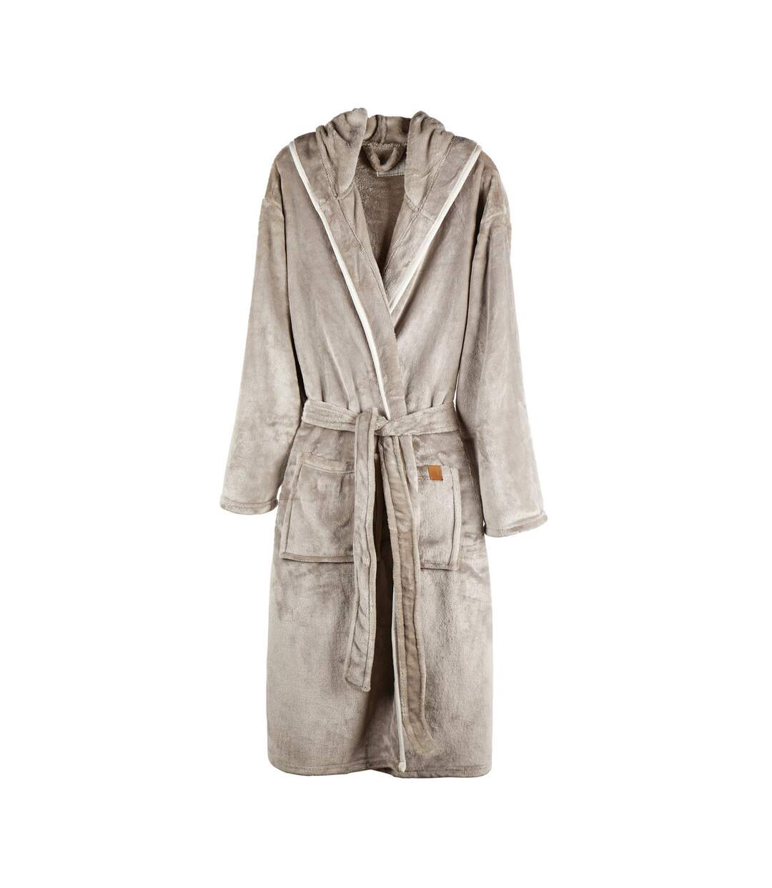 Unisex adult louis luxury plush dressing gown grey Vinga-1