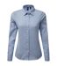 Premier Womens/Ladies Maxton Gingham Long-Sleeved Shirt (Light Navy/White) - UTRW9633
