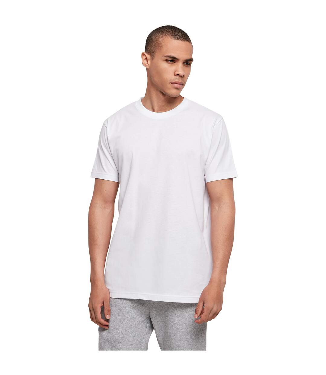 T-shirt basic homme blanc Build Your Brand-3