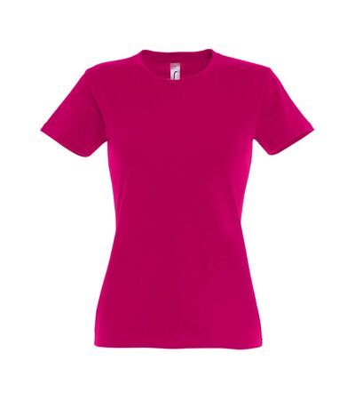SOLS Womens/Ladies Imperial Heavy Short Sleeve T-Shirt (Fuchsia) - UTPC291