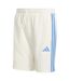 Mens Essentials French Terry 3 Stripes Shorts White Blue Adidas-1