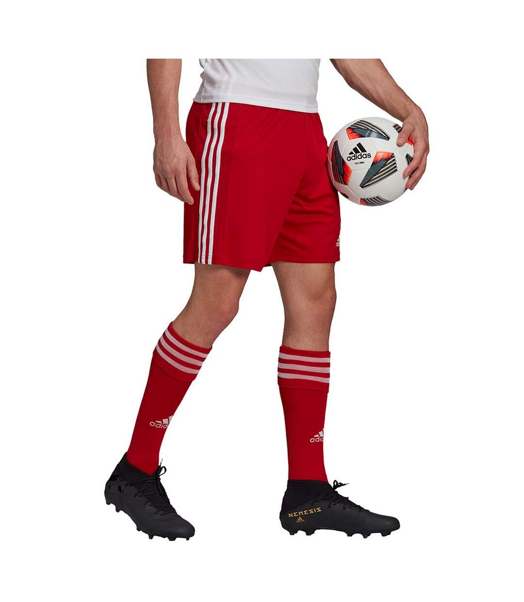 Short Squadra Homme Rouge Blanc Adidas-1