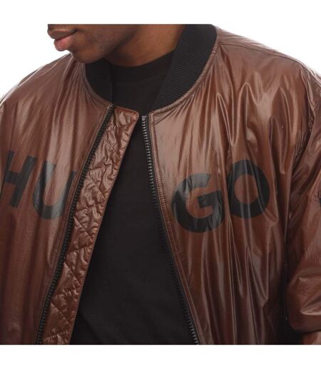 Mens Byler2431 Bomber Jacket Brown Hugo
