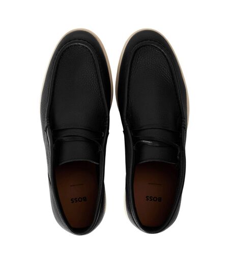 Mens Sienne Desb Leather Chukka Boots Black Boss