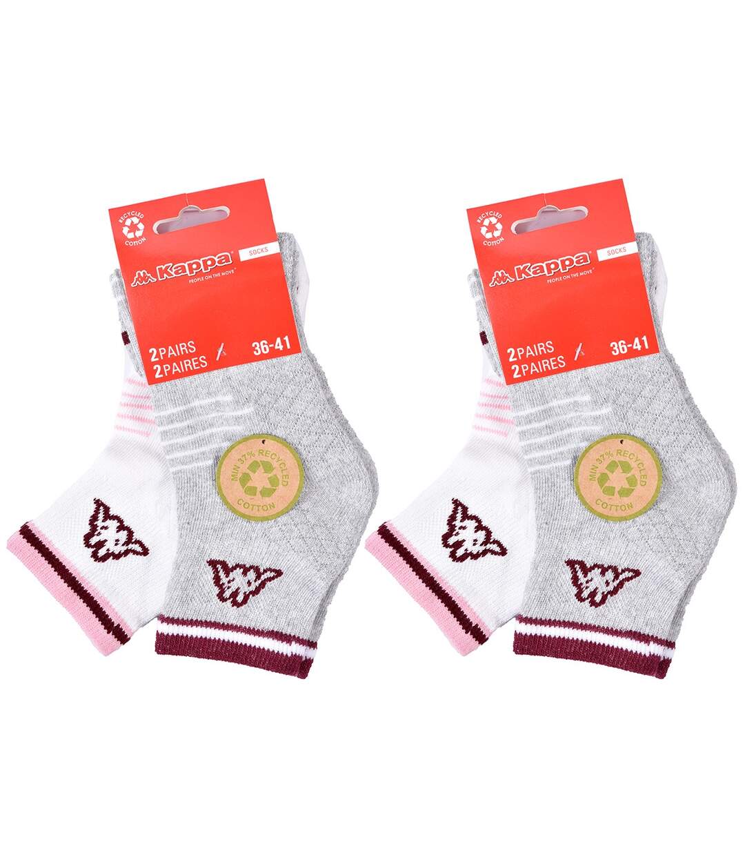 Chaussettes Femme KAPPA 4 paires PREMIUM QUARTER 2187ASS-4