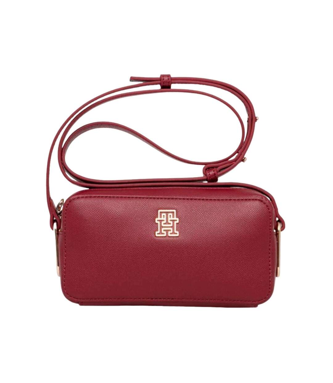 Sac À Main Motif/style Logo Timeless Femme Taille Unique Bordeaux Tommy Hilfiger-1