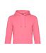 Sweat À Capuche Motif/style Uni Homme Rose B&C-2